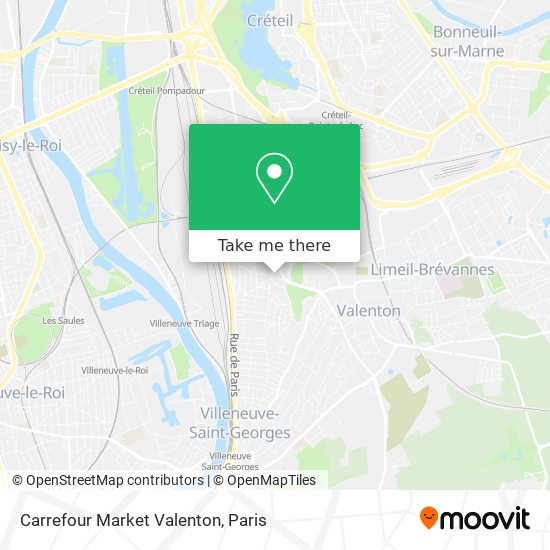 Carrefour Market Valenton map