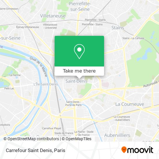 Carrefour Saint Denis map