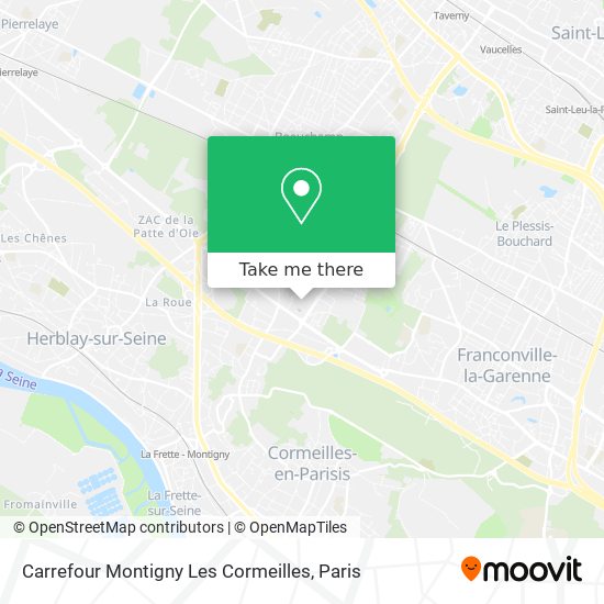 Carrefour Montigny Les Cormeilles map