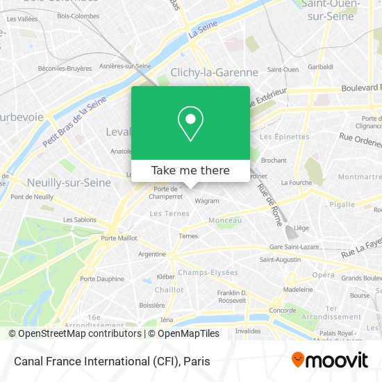 Mapa Canal France International (CFI)