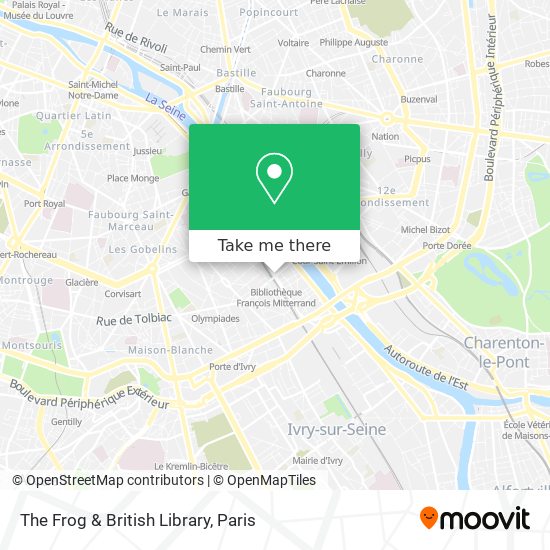 Mapa The Frog & British Library
