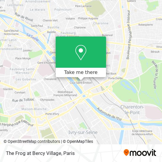 The Frog at Bercy Village map