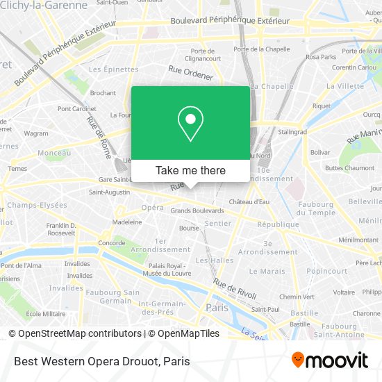 Best Western Opera Drouot map