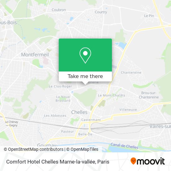 Mapa Comfort Hotel Chelles Marne-la-vallée