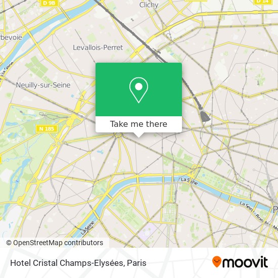 Mapa Hotel Cristal Champs-Elysées