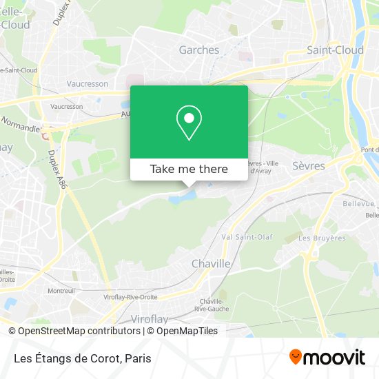 Les Étangs de Corot map