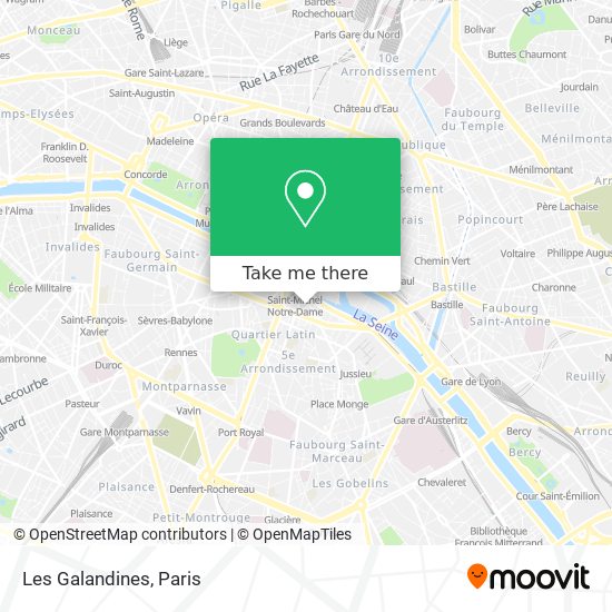 Les Galandines map