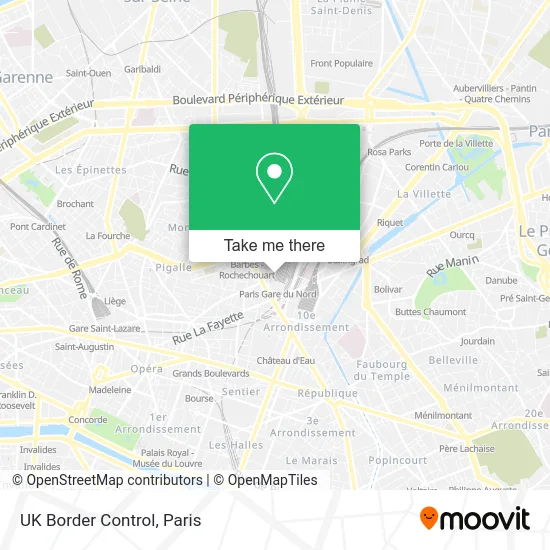 UK Border Control map