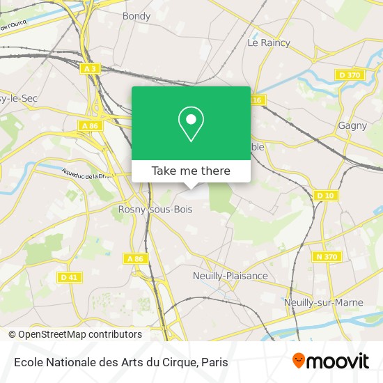 Mapa Ecole Nationale des Arts du Cirque