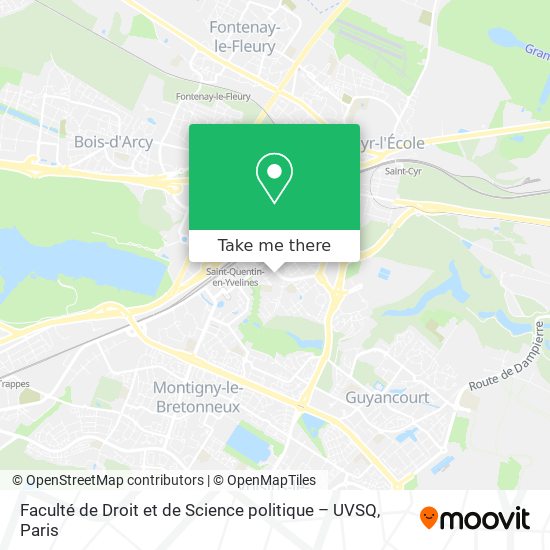 Mapa Faculté de Droit et de Science politique – UVSQ