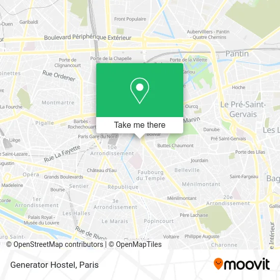 Generator Hostel map