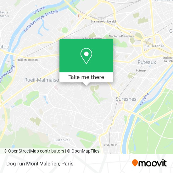 Dog run Mont Valerien map