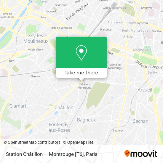 Mapa Station Châtillon — Montrouge [T6]
