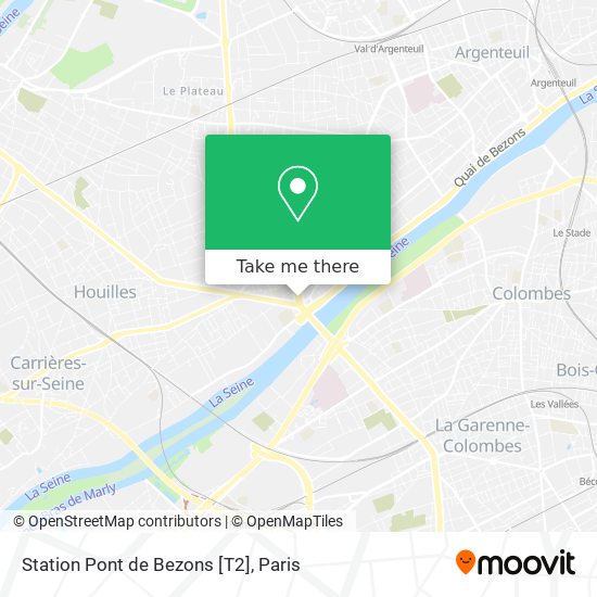 Mapa Station Pont de Bezons [T2]