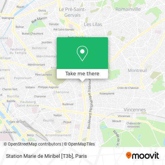 Mapa Station Marie de Miribel [T3b]