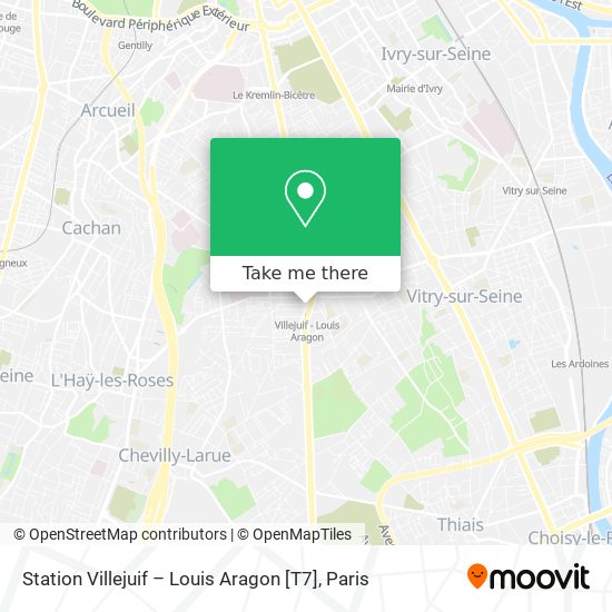 Station Villejuif – Louis Aragon [T7] map