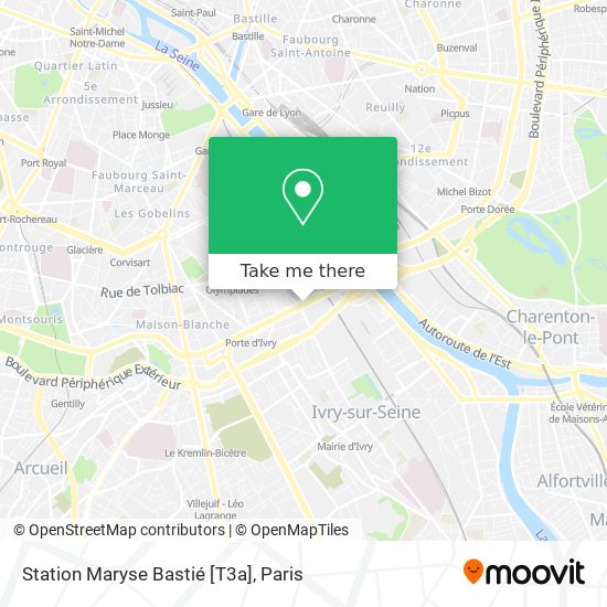 Station Maryse Bastié [T3a] map