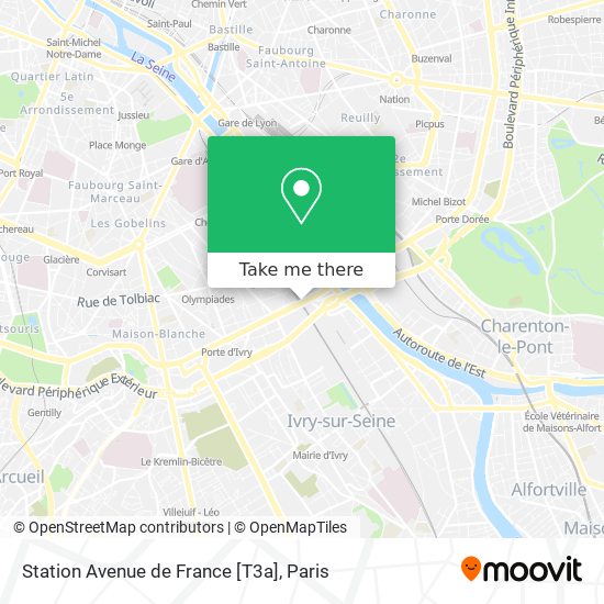 Mapa Station Avenue de France [T3a]