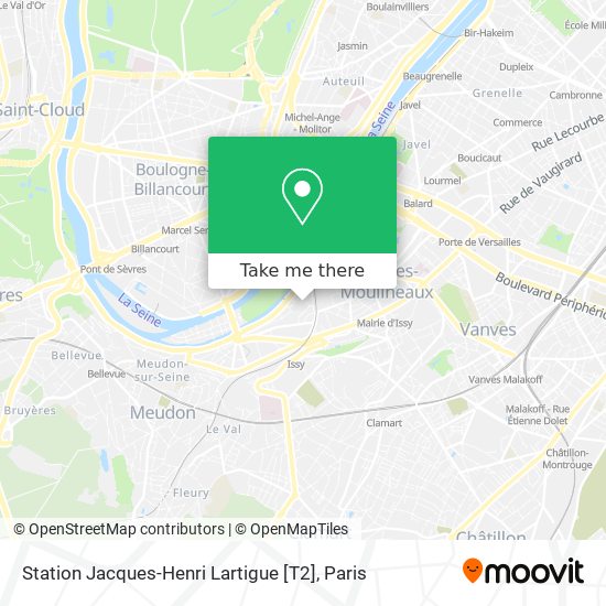 Mapa Station Jacques-Henri Lartigue [T2]