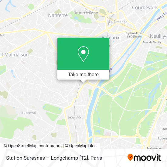 Station Suresnes – Longchamp [T2] map