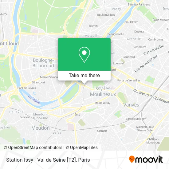 Station Issy - Val de Seine [T2] map