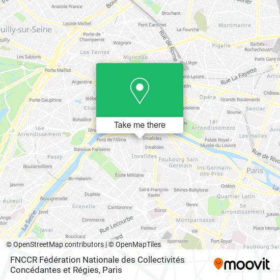 FNCCR Fédération Nationale des Collectivités Concédantes et Régies map