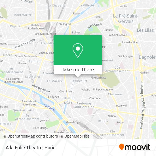 A la Folie Theatre map