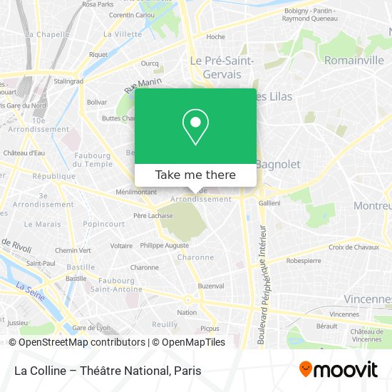 La Colline – Théâtre National map