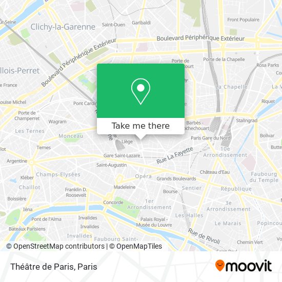 Théâtre de Paris map