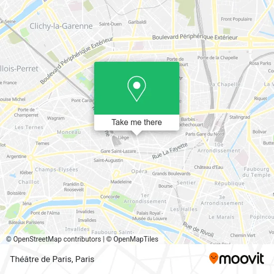 Théâtre de Paris map