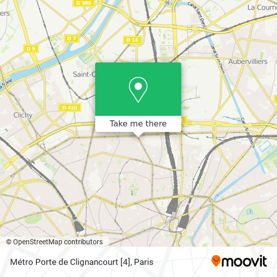 Métro Porte de Clignancourt [4] map