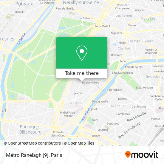 Mapa Métro Ranelagh [9]