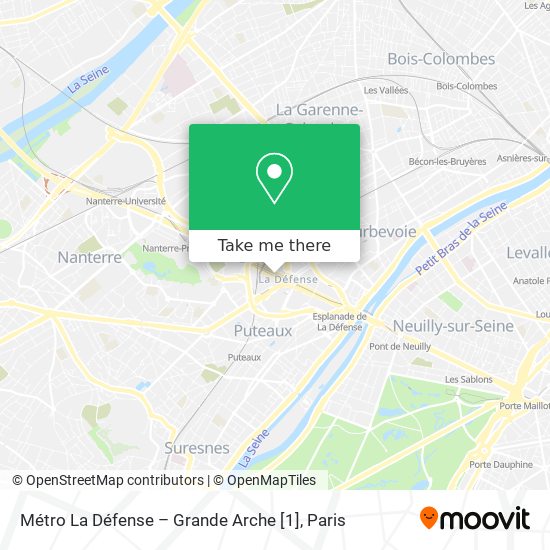 Mapa Métro La Défense – Grande Arche [1]