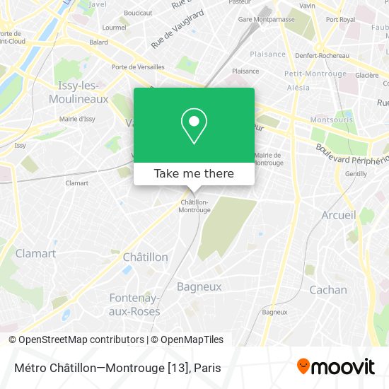 Mapa Métro Châtillon—Montrouge [13]