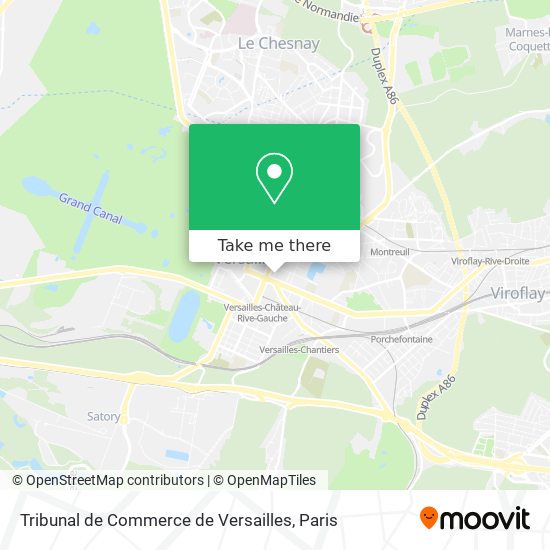 Tribunal de Commerce de Versailles map