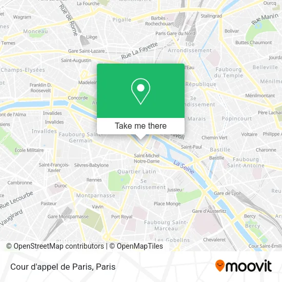 Cour d'appel de Paris map
