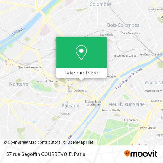 Mapa 57 rue Segoffin COURBEVOIE