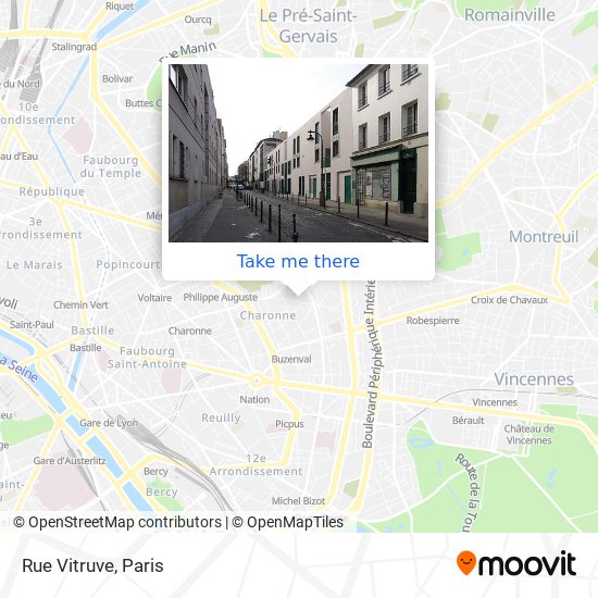 Rue Vitruve map