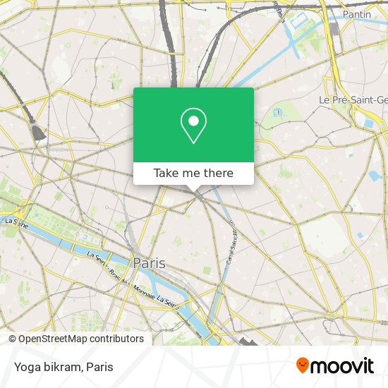 Mapa Yoga bikram