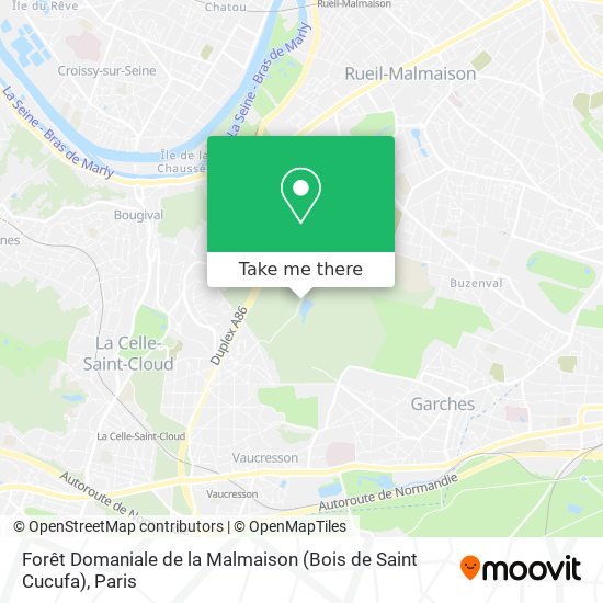 Mapa Forêt Domaniale de la Malmaison (Bois de Saint Cucufa)