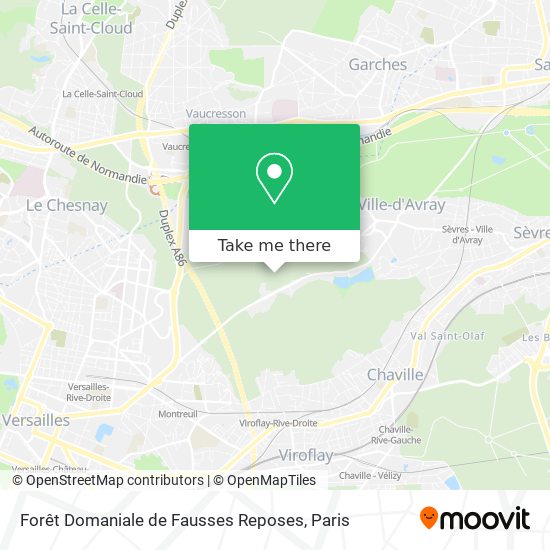 Forêt Domaniale de Fausses Reposes map