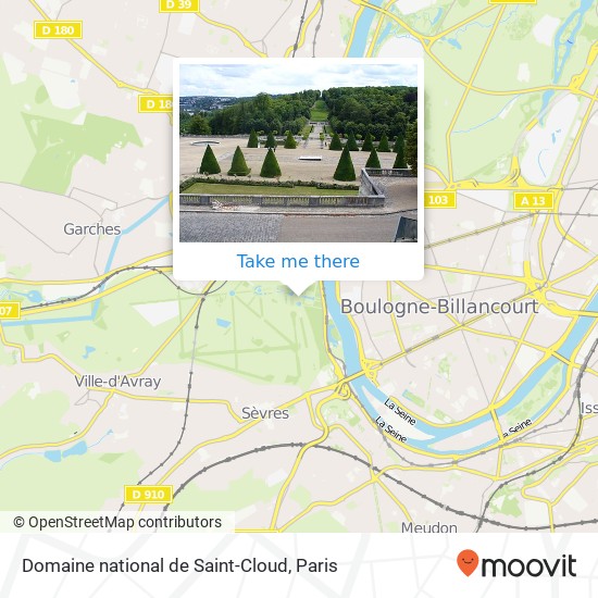Domaine national de Saint-Cloud map