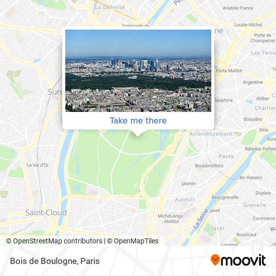 Mapa Bois de Boulogne