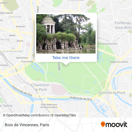 Mapa Bois de Vincennes