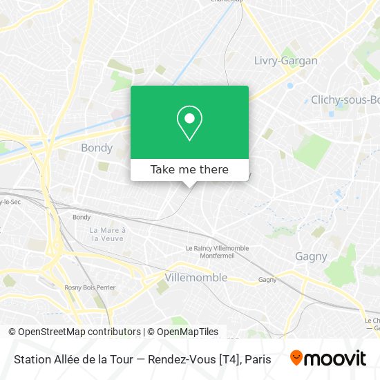 Station Allée de la Tour — Rendez-Vous [T4] map