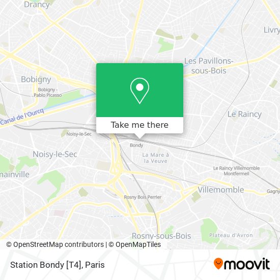 Station Bondy [T4] map