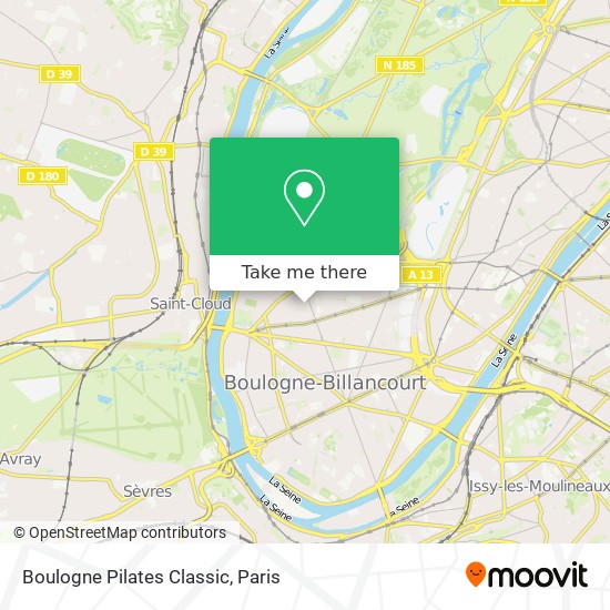 Boulogne Pilates Classic map