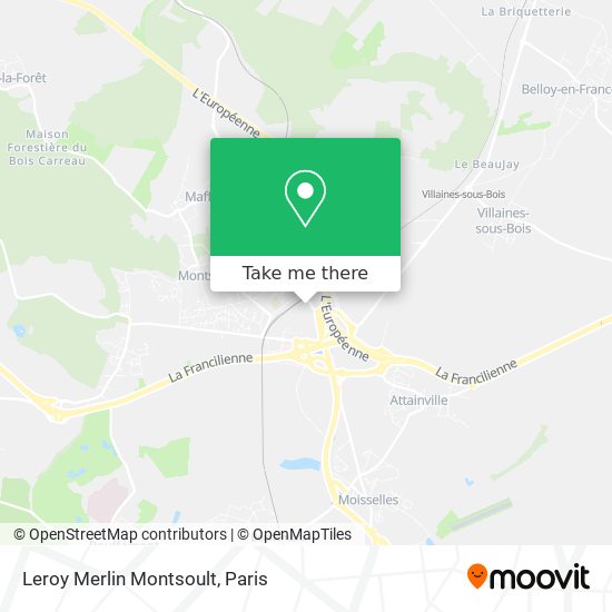 Mapa Leroy Merlin Montsoult