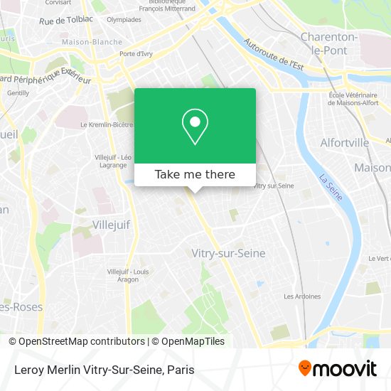 Leroy Merlin Vitry-Sur-Seine map