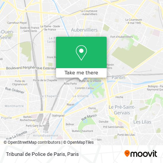 Tribunal de Police de Paris map